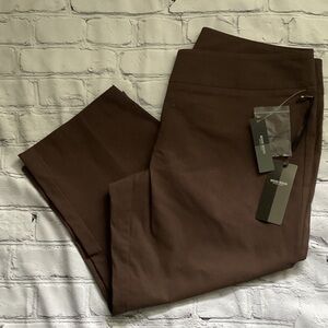 NWT Size 12 Bisou Bisou Chocolate Brown Cropped Pants